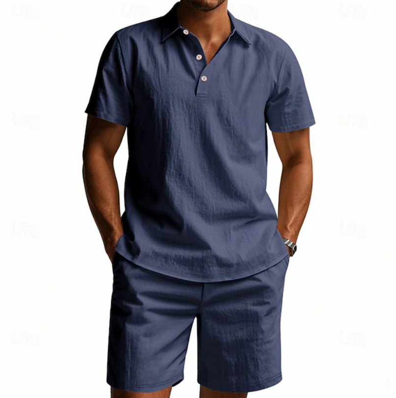 Gervase - Atmungsaktives Set aus Poloshirt und Shorts