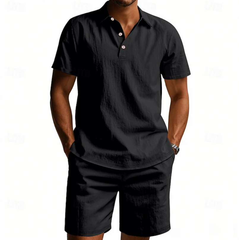 Gervase - Atmungsaktives Set aus Poloshirt und Shorts