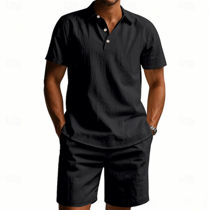 Gervase - Atmungsaktives Set aus Poloshirt und Shorts