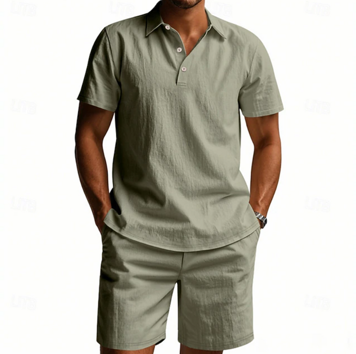 Gervase - Atmungsaktives Set aus Poloshirt und Shorts