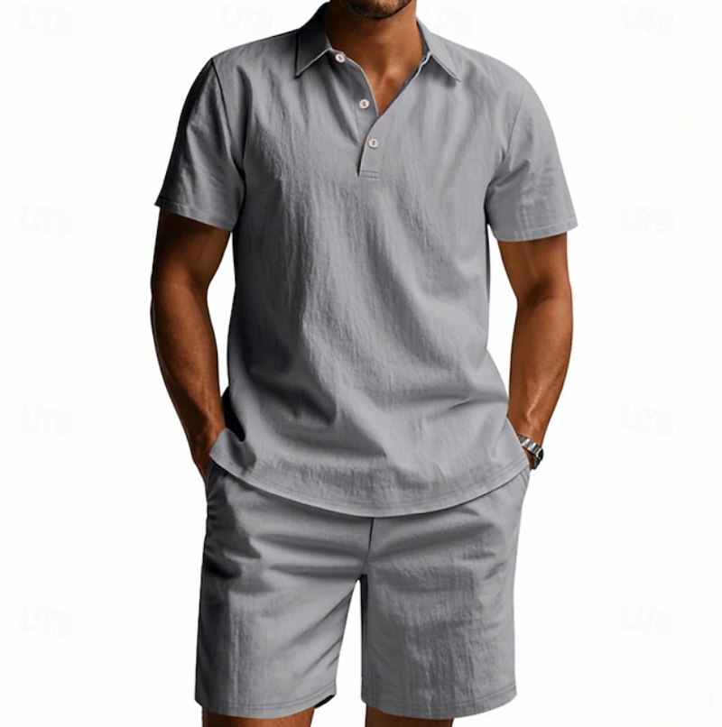 Gervase - Atmungsaktives Set aus Poloshirt und Shorts