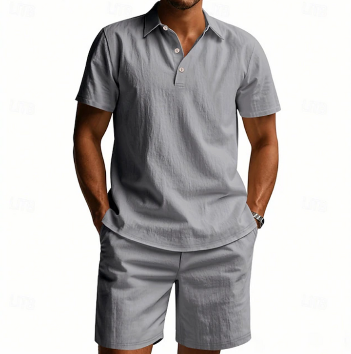 Gervase - Atmungsaktives Set aus Poloshirt und Shorts