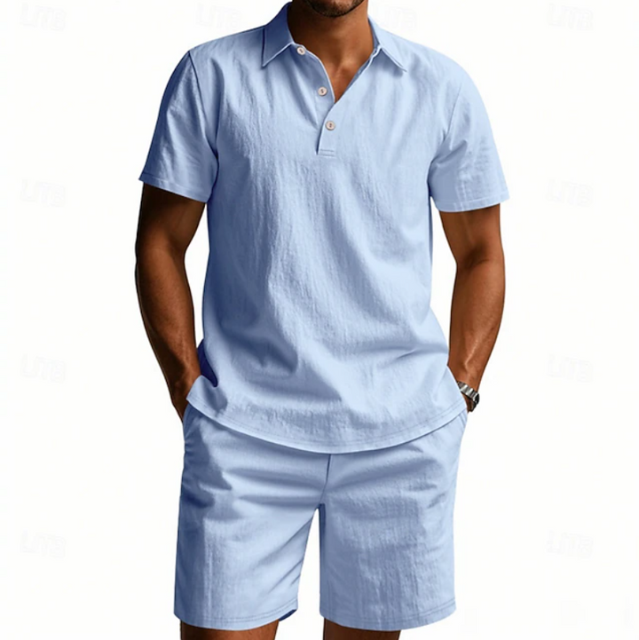 Gervase - Atmungsaktives Set aus Poloshirt und Shorts