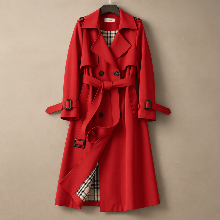 Lila - Taillierter Trenchcoat