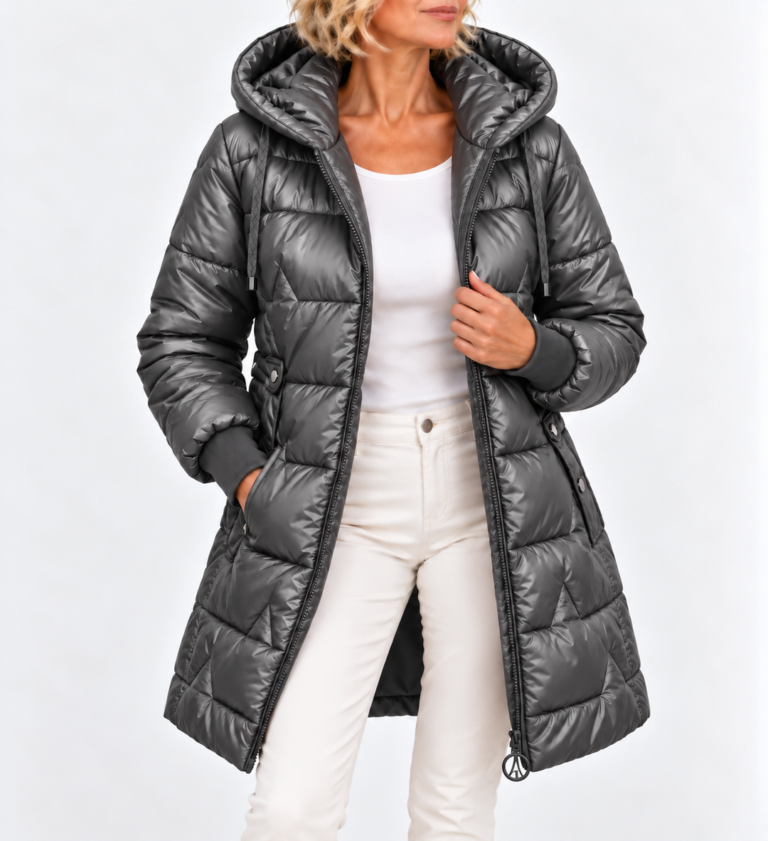 Tilda - lange, gesteppte Pufferjacke