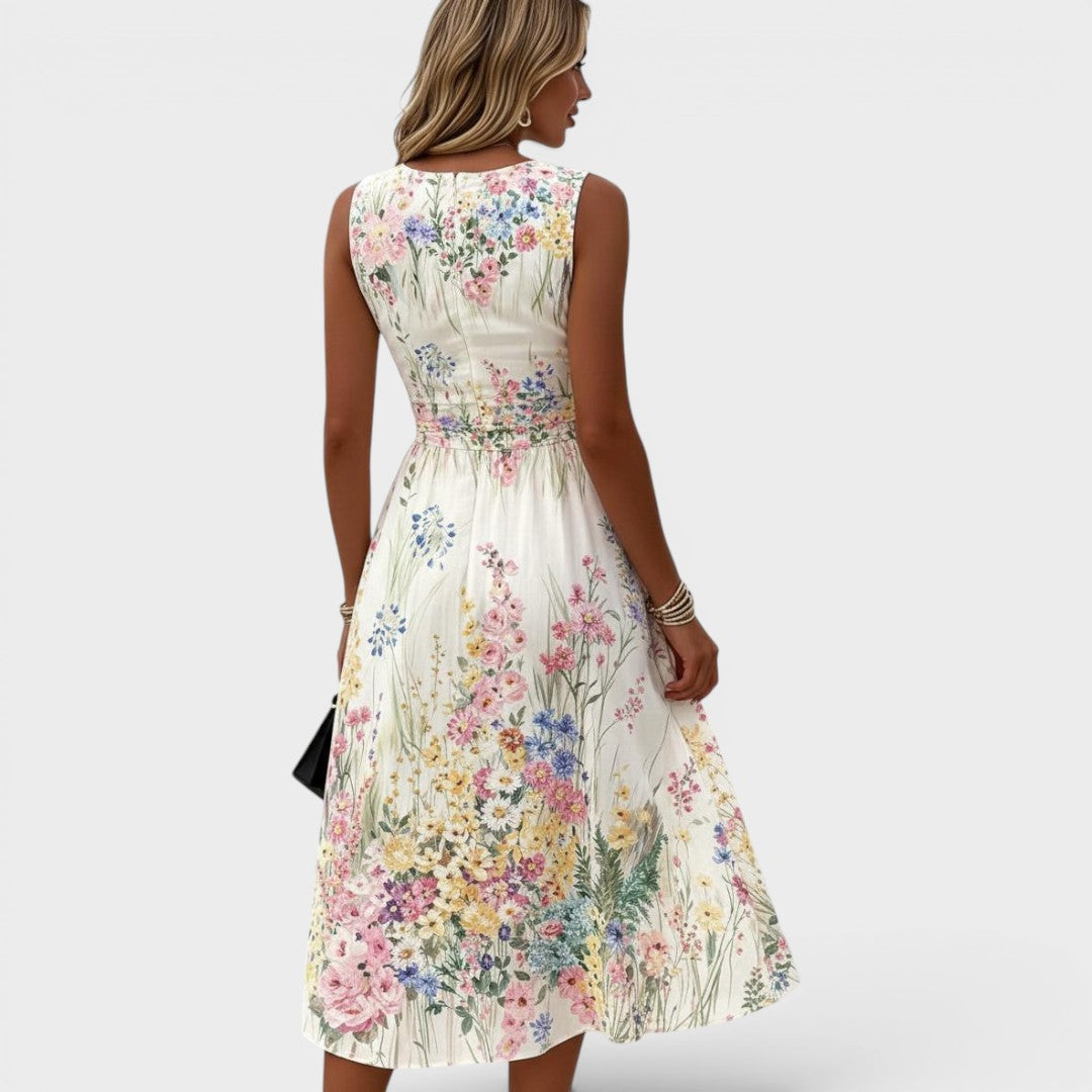 Inara - Geblümtes Soft-Touch-Midikleid