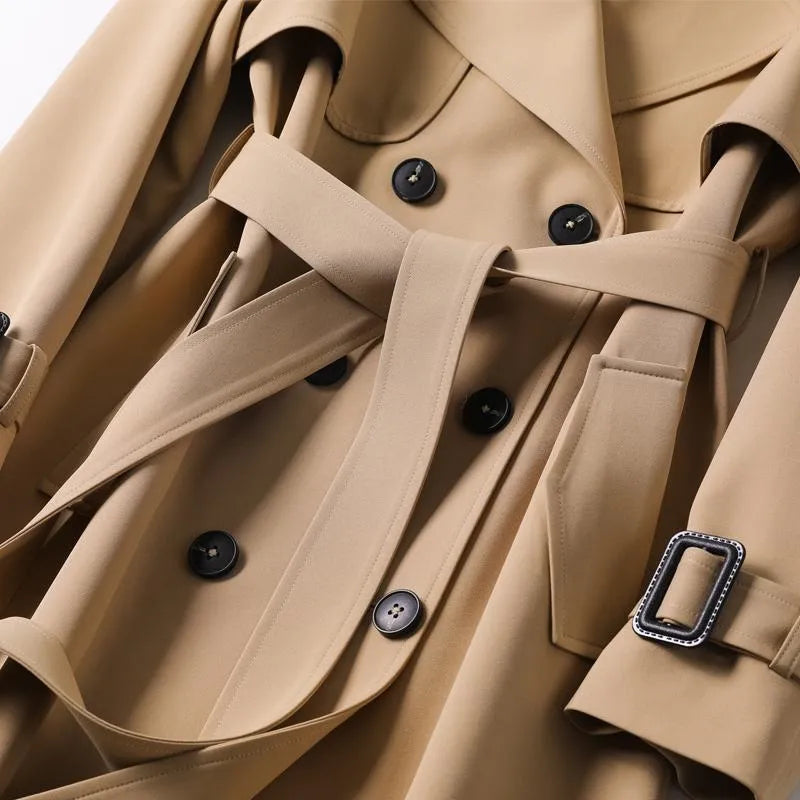 Lila - Taillierter Trenchcoat