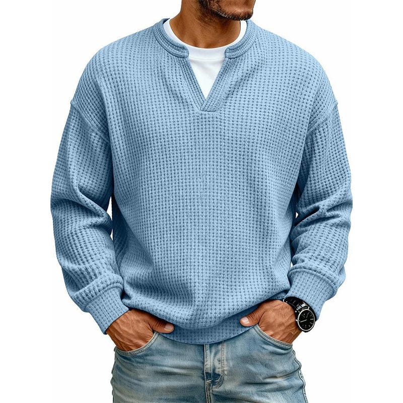 Arwel - Strukturierter Waffelstrickpullover
