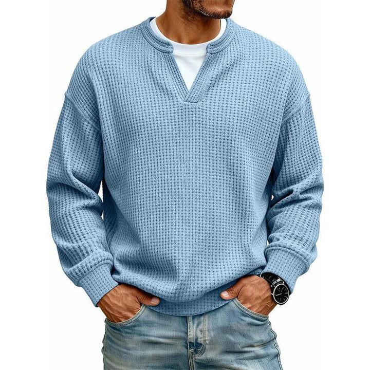 Arwel - Strukturierter Waffelstrickpullover