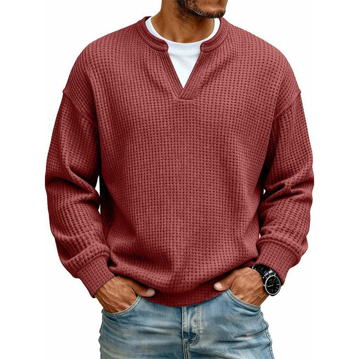 Arwel - Strukturierter Waffelstrickpullover