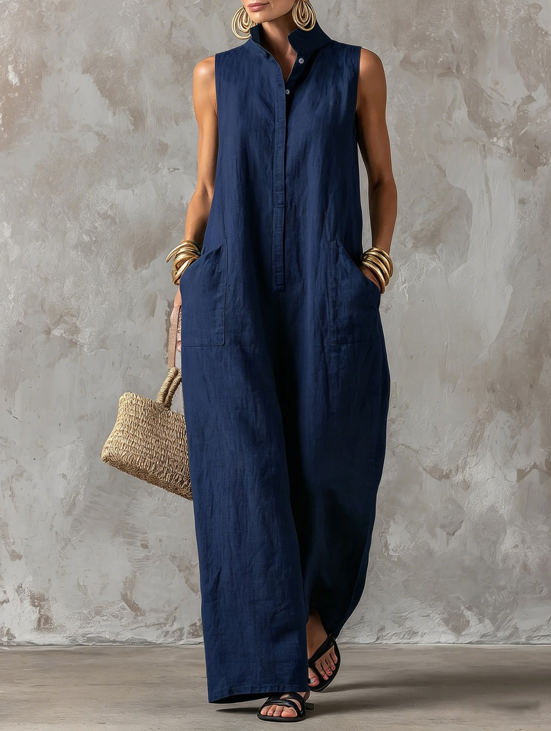 Ondine - Luftiger ärmelloser Jumpsuit