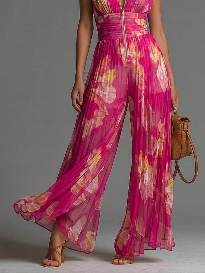 Azzurra - Leichter Plissee-Jumpsuit