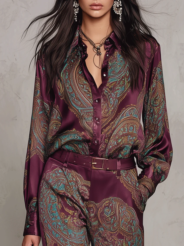 Lorelei - Seidiger Paisley-Zweiteiler