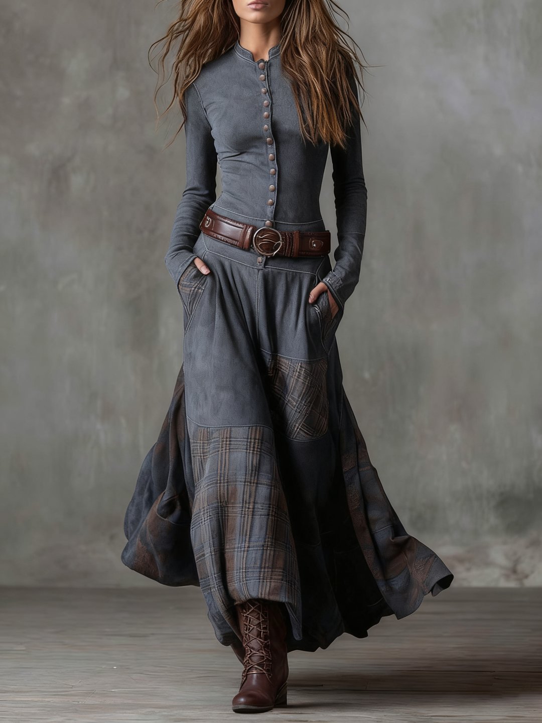 Feline - Soft-Touch-Patchwork-Kleid