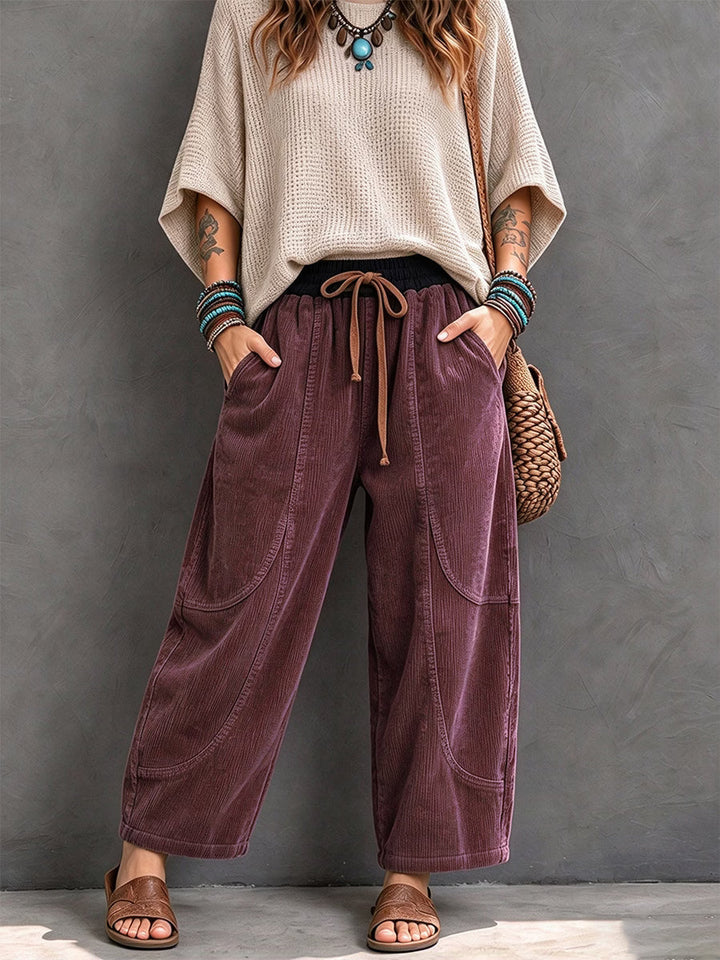 Basma - Relaxed-Fit Cordhose mit Kordelzug