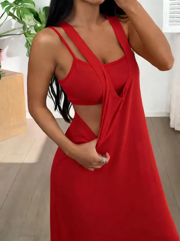 Evania - Mehrlagiges Maxikleid-Set