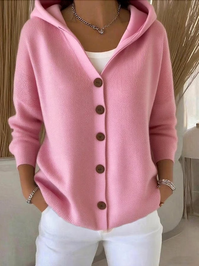 Carlotte - Kuschelige Kapuzen-Strickjacke