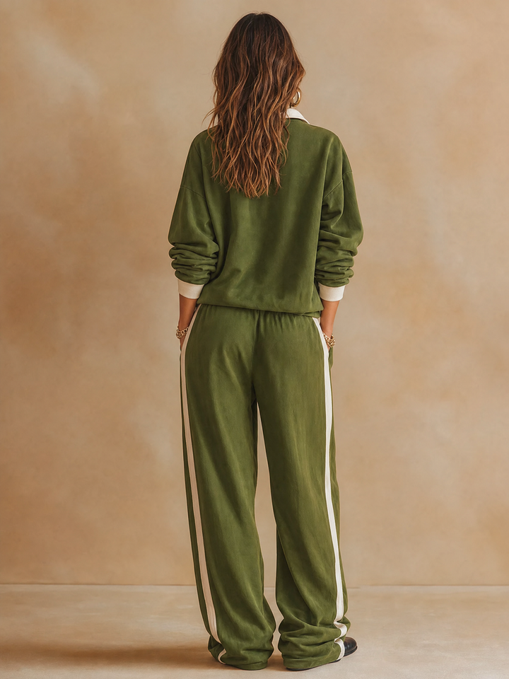 Ruby - Lässiges Polo-Set mit weiter Hose