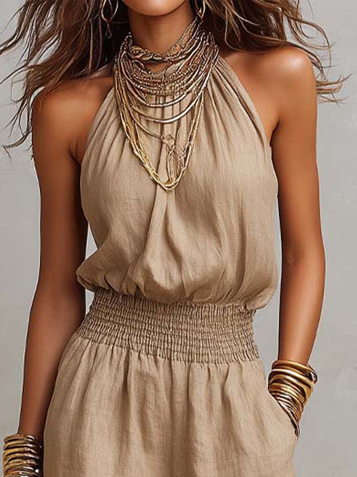 Elenie - Leichter Neckholder-Jumpsuit