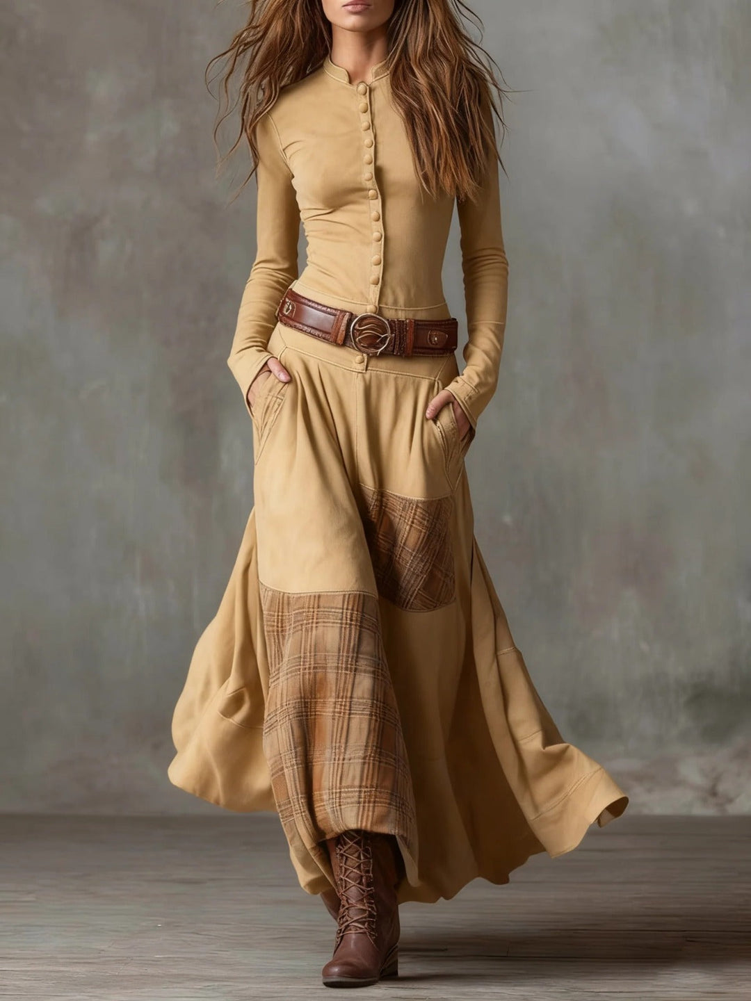 Feline - Soft-Touch-Patchwork-Kleid