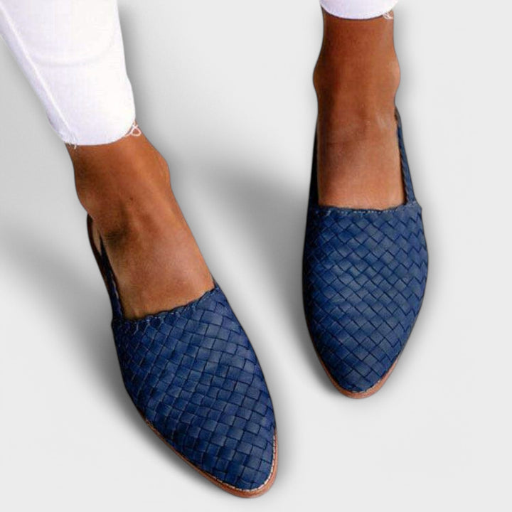 Alouisa - Handgewebte Slingback-Ballerinas