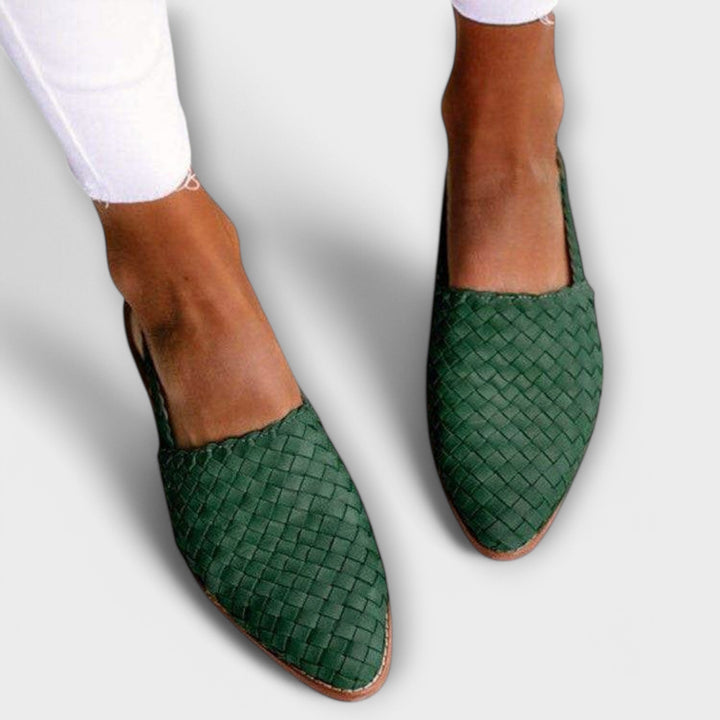 Alouisa - Handgewebte Slingback-Ballerinas