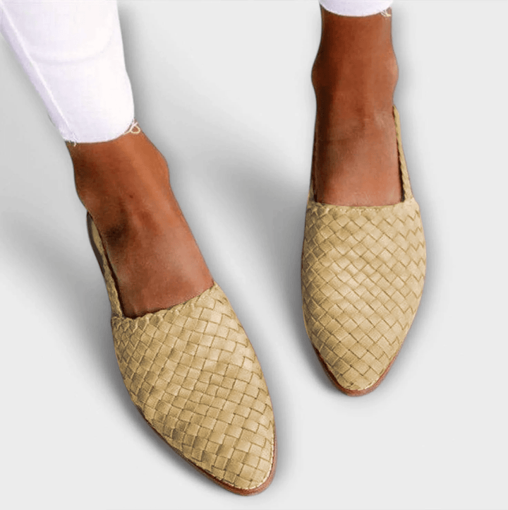 Alouisa - Handgewebte Slingback-Ballerinas