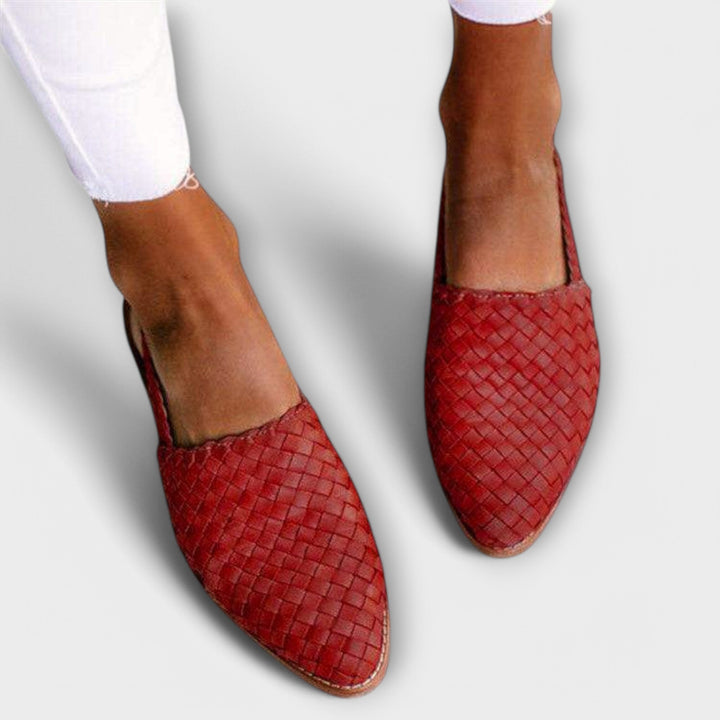 Alouisa - Handgewebte Slingback-Ballerinas
