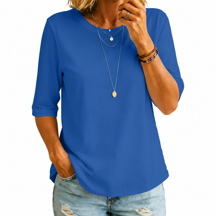 Isara - Soft-Touch-T-Shirt mit halblangen Ärmeln