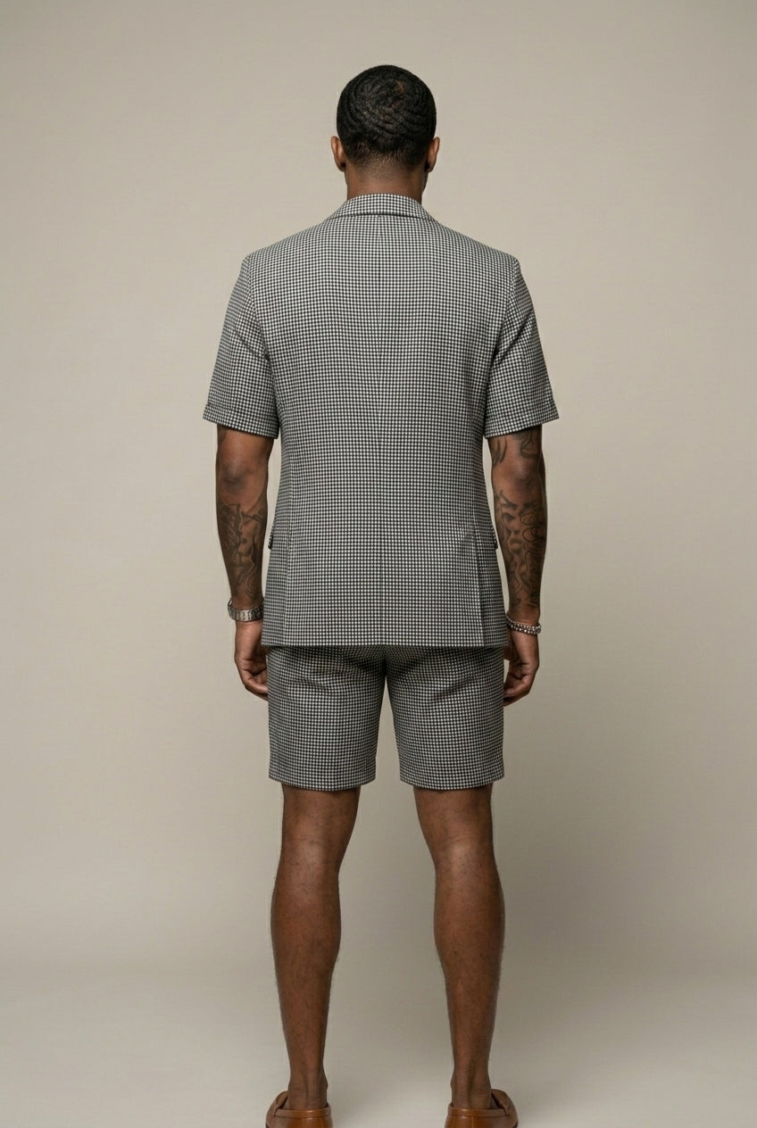 Rufus - Taillierter Karo-Shorts-Anzug