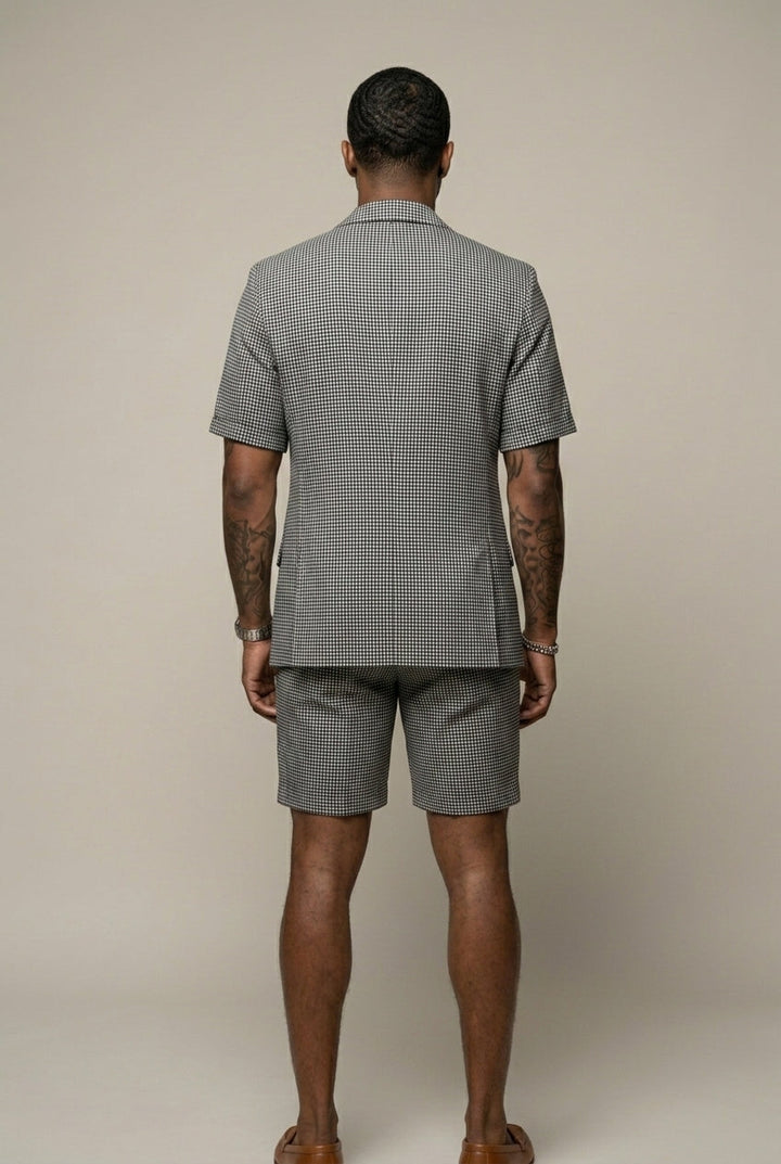 Rufus - Taillierter Karo-Shorts-Anzug