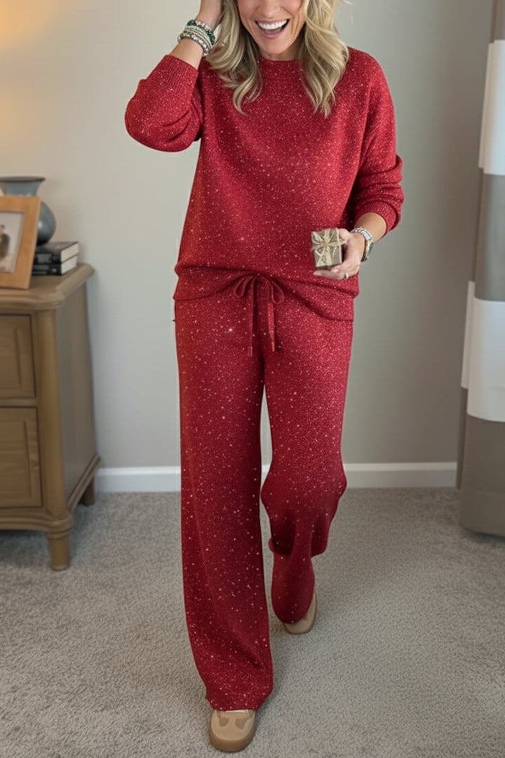 Celia - Zweiteiler: Jacke und Hose mit schimmerndem Finish