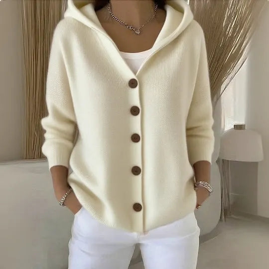 Carlotte - Kuschelige Kapuzen-Strickjacke