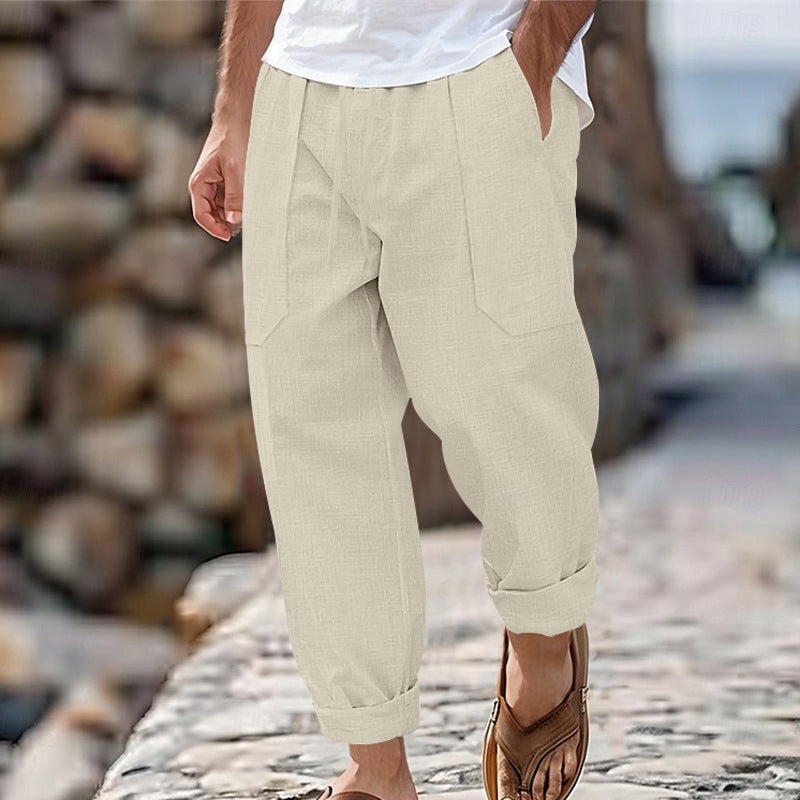 Halston - Legere Hose aus Leinenmischung