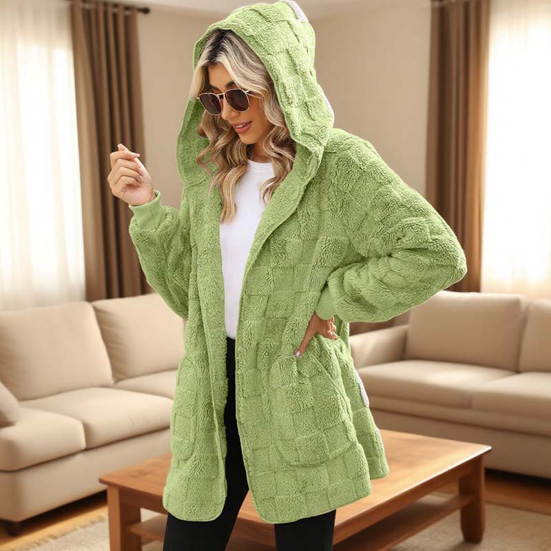 Zinnabelle - plüschiger strukturierter Kapuzen-Cardigan