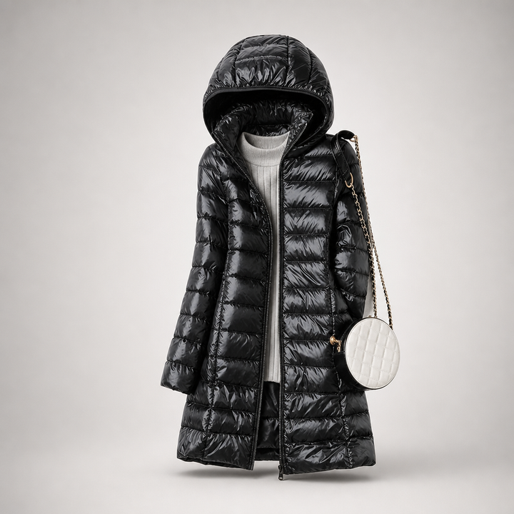 Mira - ultraleichte Longline-Pufferjacke