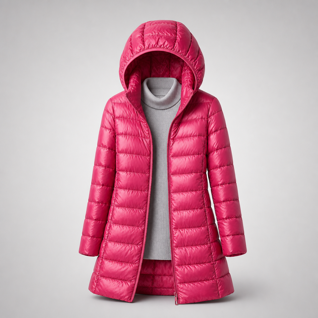 Mira - ultraleichte Longline-Pufferjacke
