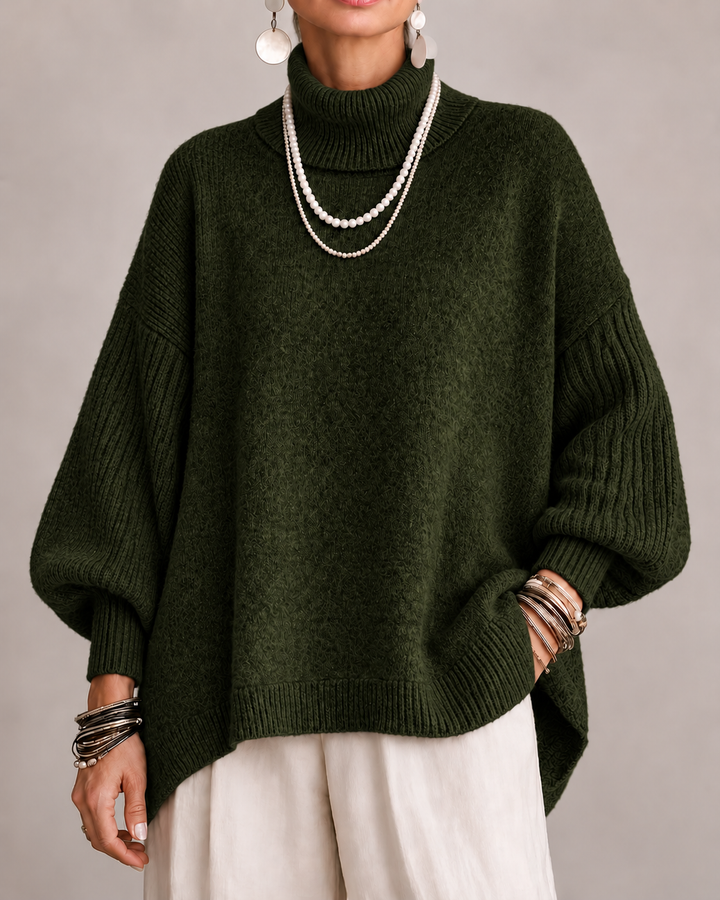 Aislin - Übergroßer Rollkragen-Strickpullover