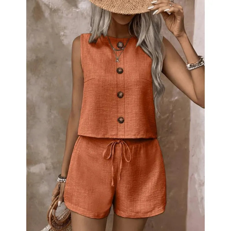 Abilene - Strukturiertes Set aus Tanktop und Shorts