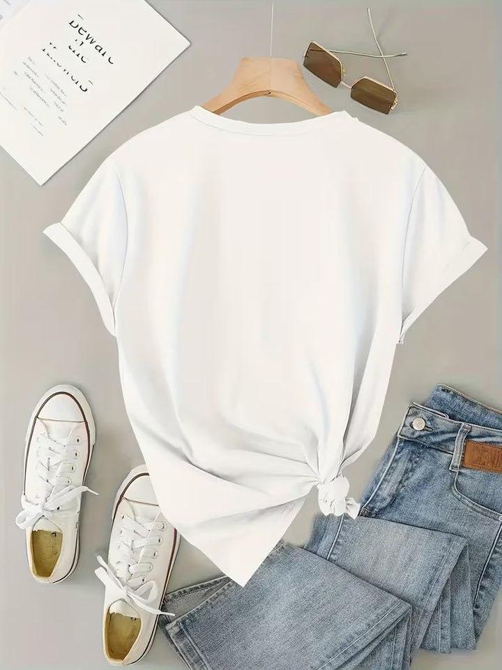 Sarai - Grafik-T-Shirt mit Kaffeekreuz-Print