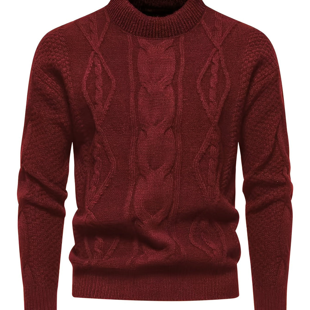 Kael - Zopfstrick-Pullover mit Stehkragen