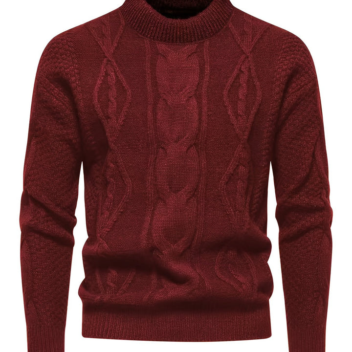 Kael - Zopfstrick-Pullover mit Stehkragen