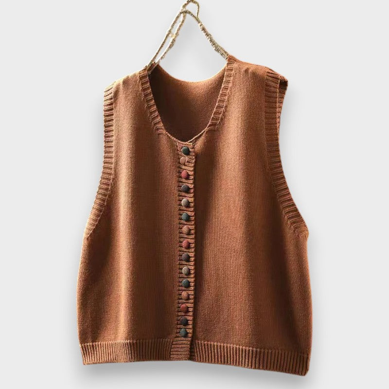Iris - Ärmelloser Soft-Touch-Cardigan
