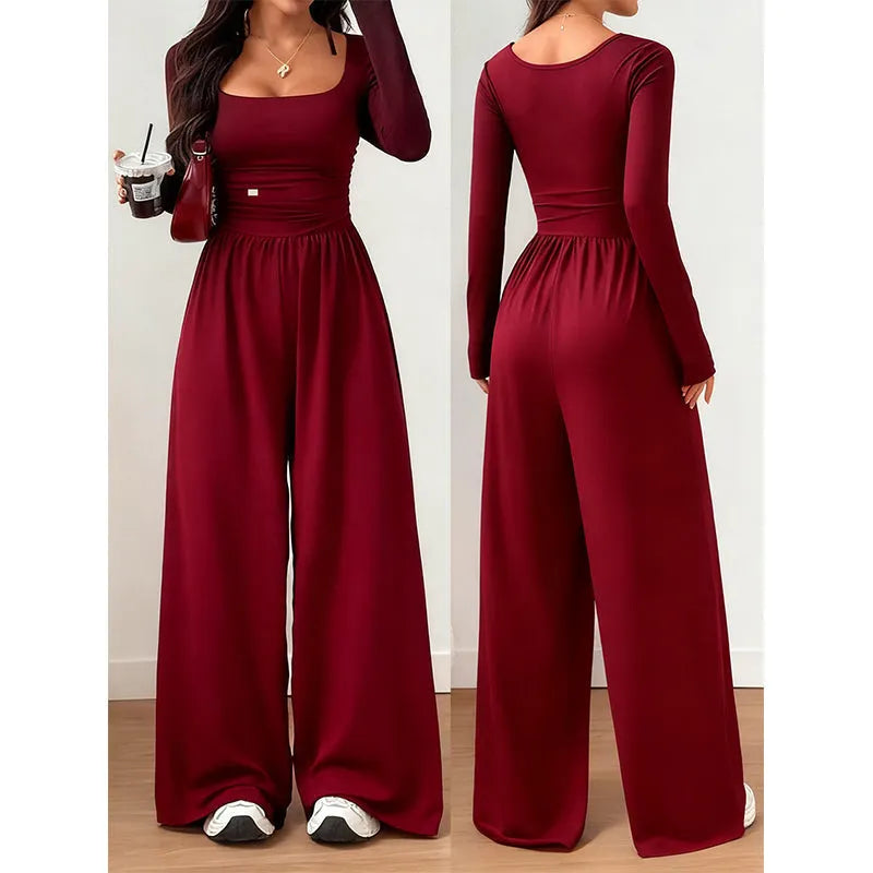 Elanisse - Weitbeiniger Jumpsuit mit weicher Haptik