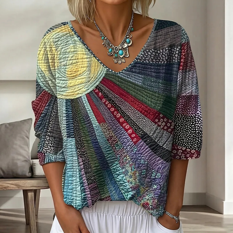 Genevielle - Strukturierte Boho-Bluse