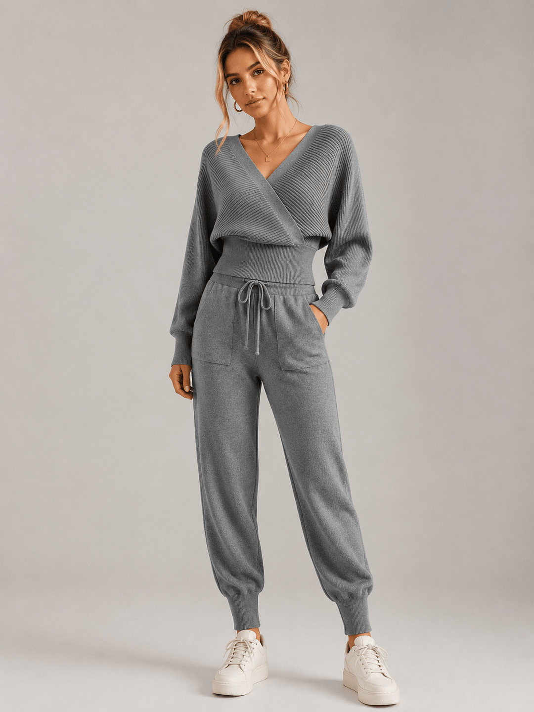 Adelyra - geripptes zweiteiliges Lounge-Set