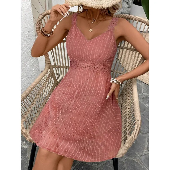 Noelline - Besticktes Minikleid mit Trägern
