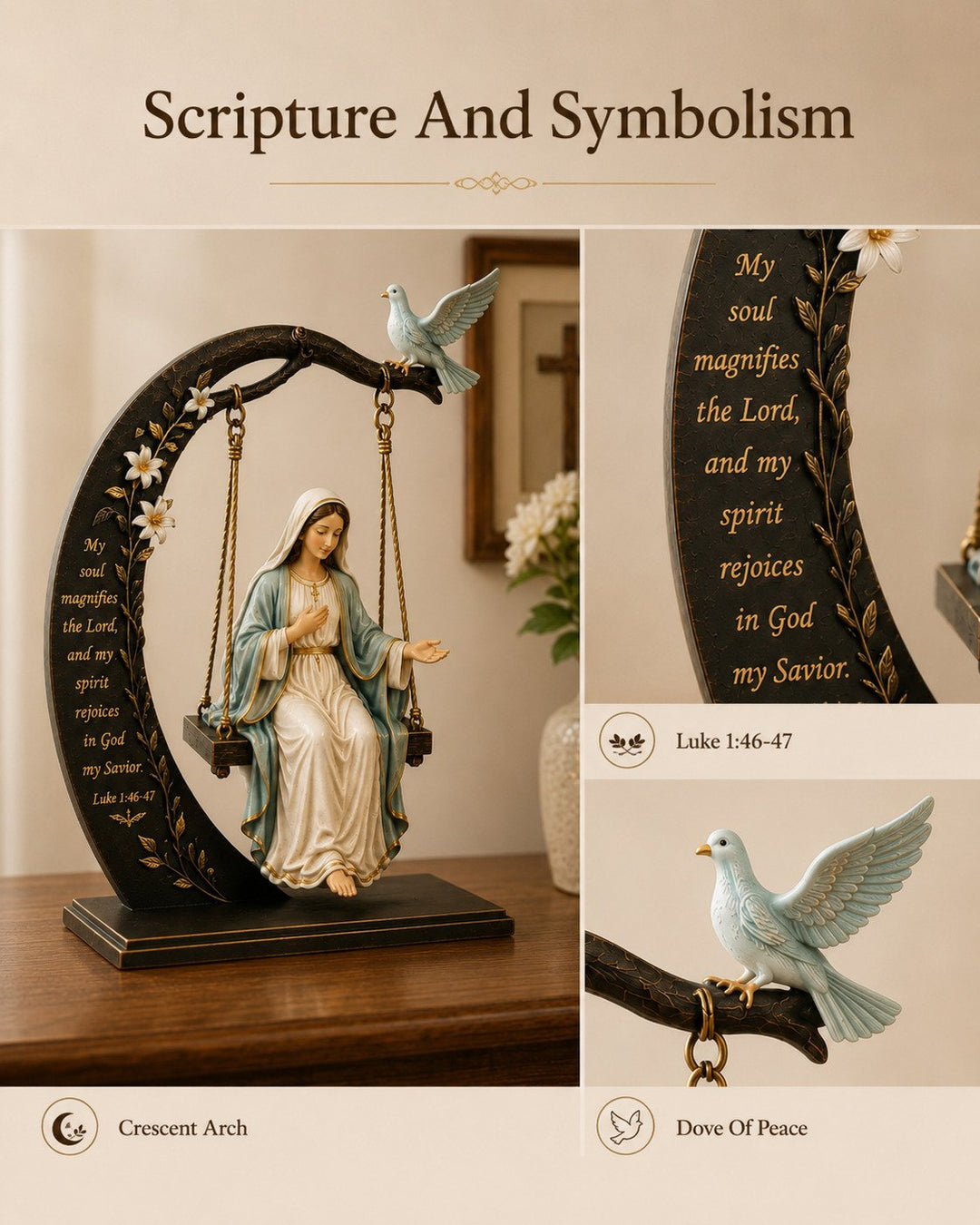 Calienne - Unsere Dame Swing-Tischskulptur