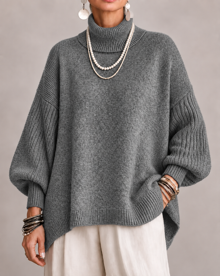 Aislin - Übergroßer Rollkragen-Strickpullover