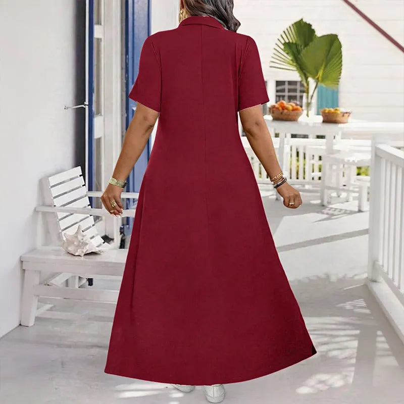 Primelle - Softtouch-Maxikleid mit Zip-Kragen